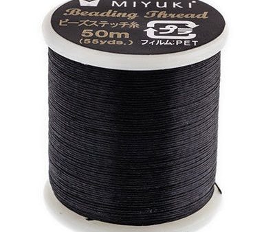 Black Miyuki Nylon Beading Thread B, 50 meters on Sale