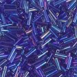 Miyuki 6mm Bugle Beads, Cobalt Lined Sapphire AB, BGL2-0353, 17 grams For Cheap