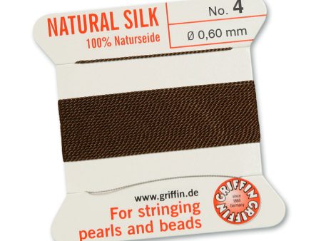 Griffin Slk Cord, Brown Size 4, 0.6mm, 2 yards Online Sale