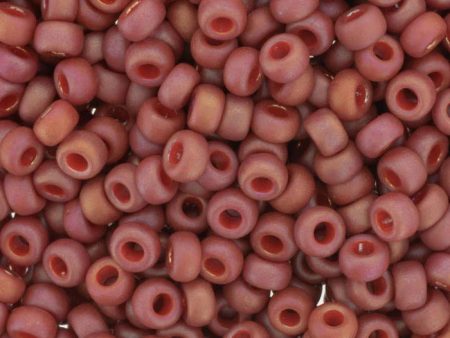 6 0 Miyuki Seed Beads, Matte Opaque Glazed Carnelian AB, 6-4695, 10 grams Online now