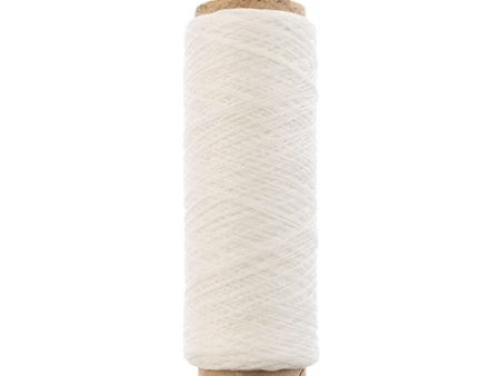 Gudebrod Waxed Thread 3ply Made In USA 500ft (152.4m) Spool 0.38mm (0.015in), White on Sale