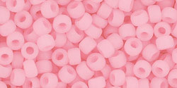 Toho 8 0 Round Japanese Seed Bead, TR8-145F, Ceylon Frosted Innocent Pink, 17 grams Supply