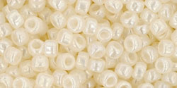 Toho 8 0 Round Japanese Seed Bead, TR8-147, Ceylon Light Ivory, 17 grams Supply