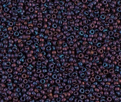 Miyuki 15 0 Round Seed Bead, 15-2005, Matte Metallic Dark Raspberry Iris For Cheap