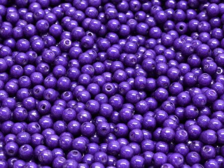 3mm Czech Round Druk Bead, Terra Intensive Purple, 50 pieces Cheap