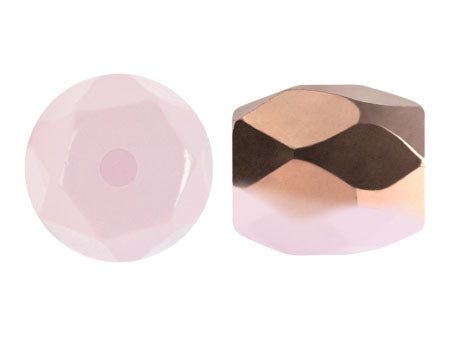 Baros Par Puca® Czech glass bead, Frost Sweet Pink Capri Gold, 10 grams For Cheap