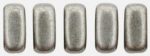 Czechmate 3mm X 6mm Brick Glass Czech Two Hole Bead, Saturated Metallic Frost Gray Sale