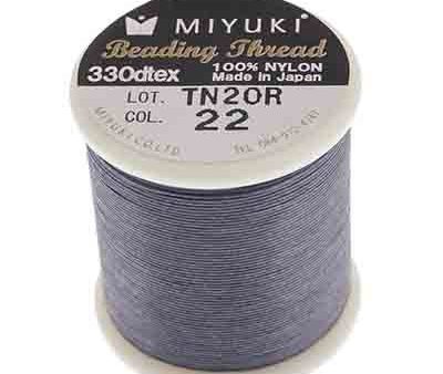 Charcoal Miyuki Nylon Beading Thread B, 50 meters For Sale