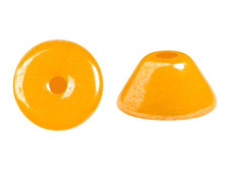 Konos Par Puca® Czech glass bead, Frost Tangerine Luster, 10 grams Discount