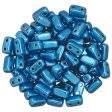 Czechmate 3mm X 6mm Brick Glass Czech Two Hole Bead, Saturated Metallic Nebulas Blue Sale