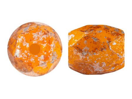 Baros Par Puca® Czech glass bead, Frost Tangerine Tweedy, 10 grams Fashion