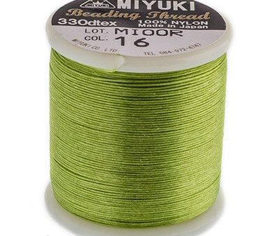 Peridot Miyuki Nylon Beading Thread B, 50 meters Supply