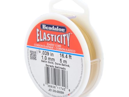 Elasticity Stretch Cord, 1.0 mm   .039 in, Satin Gold, 5 meter For Discount