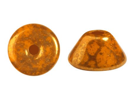 Konos Par Puca® Czech glass bead, Frost Tangerine Bronze, 10 grams Fashion