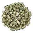 Czechmate 3mm X 6mm Brick Glass Czech Two Hole Bead, Saturated Metallic Limelight Hot on Sale