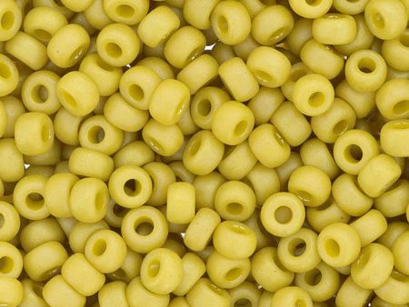 6 0 Miyuki Seed Beads, Matte Opaque Glazed Citron AB, 6-4692, 10 grams Sale