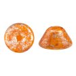 Konos Par Puca® Czech glass bead, Frost Tangerine Tweedy, 10 grams Cheap