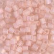 Miyuki 4mm Cube Bead, Matte Transparent Light Tea Rose AB, #155FR, 5 grams Online Hot Sale