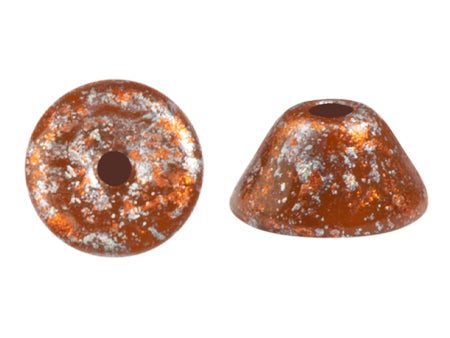 Konos Par Puca® Czech glass bead, Frost Caramel Tweedy, 10 grams Cheap