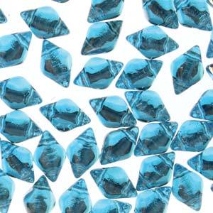 GemDuo 2-Hole Diamond Shaped Bead, Backlit Aquamarine, GD6002-27002, 7.5 grams Online Sale