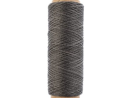 Gudebrod Waxed Thread 3ply Made In USA 500ft (152.4m) Spool 0.38mm (0.015in), Grey For Cheap