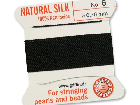 Griffin Slk Cord, Black Size 6, 0.7mm, 2 yards Online Sale