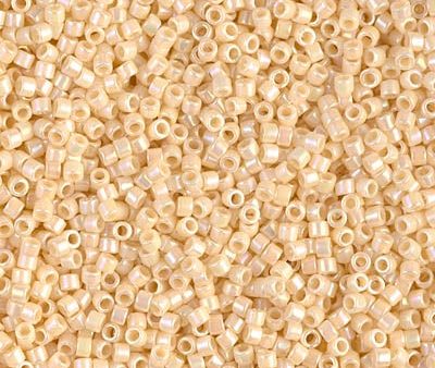 Miyuki Delica Bead 11 0, DB0157, Opaque Cream AB, 50 grams on Sale