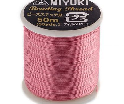 Pink Miyuki Nylon Beading Thread B, 50 meters Supply