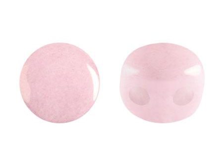 Kalos® Par Puca®, 2 Hole Bead, Opaque Light Rose Ceramic Look, 10 grams Hot on Sale