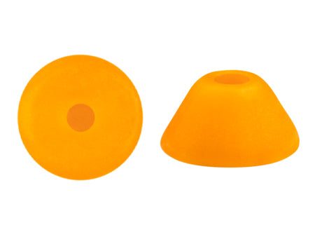 Konos Par Puca® Czech glass bead, Frost Tangerine Matte, 10 grams Sale