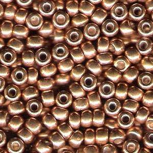 6 0 Miyuki Seed Beads, Galvanized Gold, 6-1052, 10 grams For Sale