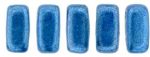 Czechmate 3mm X 6mm Brick Glass Czech Two Hole Bead, Saturated Metallic Little Boy Blue Supply