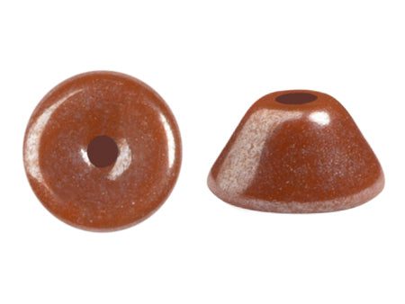 Konos Par Puca® Czech glass bead, Frost Caramel Luster, 10 grams Cheap