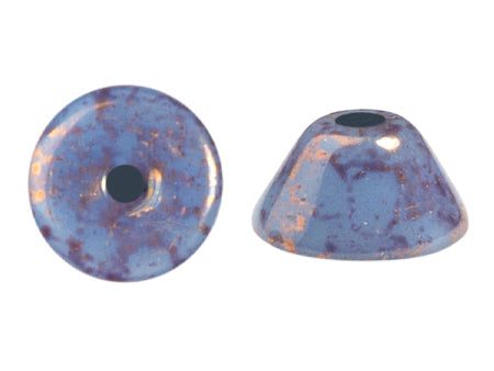 Konos Par Puca® Czech glass bead, Frost Blue Lagoon Bronze, 10 grams Online Hot Sale