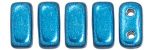 Czechmate 3mm X 6mm Brick Glass Czech Two Hole Bead, Saturated Metallic Nebulas Blue Sale