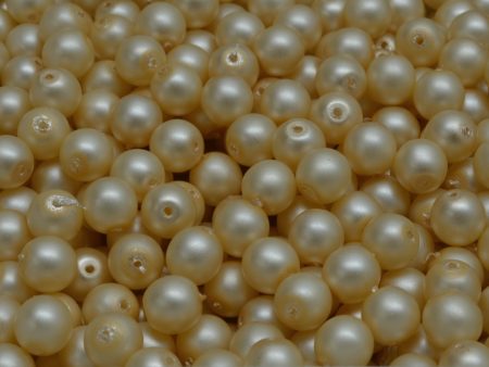 6mm Czech Round Druk Bead, Dark Cream Pearl, 50 pcs Hot on Sale