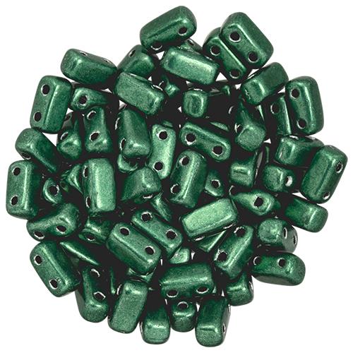 Czechmate 3mm X 6mm Brick Glass Czech Two Hole Bead, Saturated Metallic Martini Olive Discount