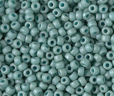 Miyuki 8 Round Seed Bead, 8-2028, Matte Opaque Sea Foam Luster, 10 grams Online Sale