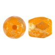 Baros Par Puca® Czech glass bead, Frost Tangerine Splash, 10 grams Online now