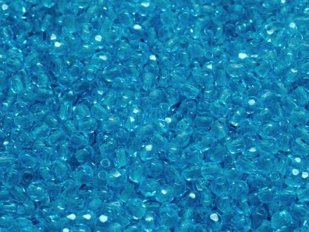 3mm Czech Fire Polish Beads, Aqua, 50 pieces Online Hot Sale