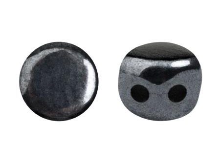 Kalos® Par Puca®, 2 Hole Bead, Jet Hematite, 10 grams on Sale