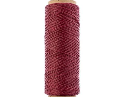 Gudebrod Waxed Thread 3ply Made In USA 500ft (152.4m) Spool 0.38mm (0.015in), Wine Online Sale