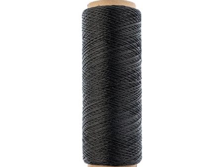 Gudebrod Waxed Thread 3ply Made In USA 500ft (152.4m) Spool 0.38mm (0.015in), Black on Sale