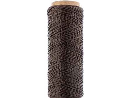 Gudebrod Waxed Thread 3ply Made In USA 500ft (152.4m) Spool 0.38mm (0.015in), Dk Beige on Sale