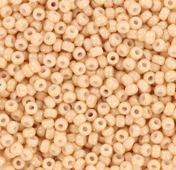 Miyuki 11 Round Seed Bead, 11-0597, Opaque Tan Luster, 13 grams Supply