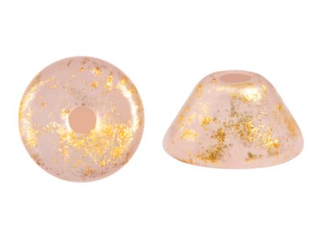 Konos Par Puca® Czech glass bead, Frost Sweet Pink Splash, 10 grams Fashion