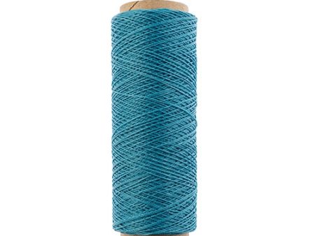 Gudebrod Waxed Thread 3ply Made In USA 500ft (152.4m) Spool 0.38mm (0.015in), Turquoise Online Hot Sale