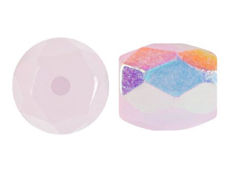 Baros Par Puca® Czech glass bead, Frost Sweet Pink AB, 10 grams on Sale