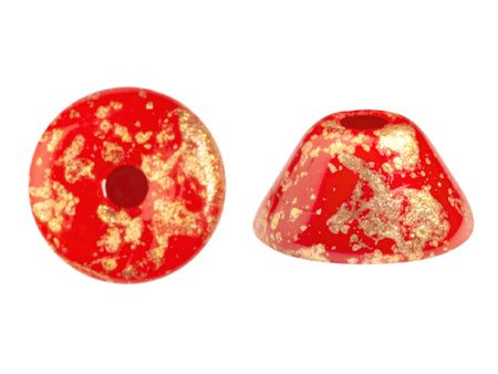 Konos Par Puca® Czech glass bead, Frost Cherry Splash, 10 grams For Sale