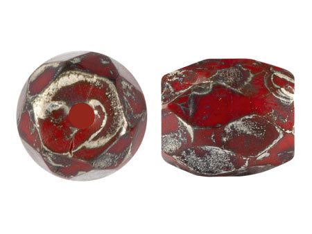 Baros Par Puca® Czech glass bead, Frost Cherry New Picasso, 10 grams For Cheap